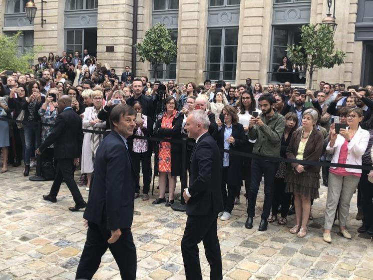 La passation du ministère de la Transition écologique et solidaire, entre Nicolas Hulot et François de Rugy, s'est déroulée mardi 4 septembre après-midi.