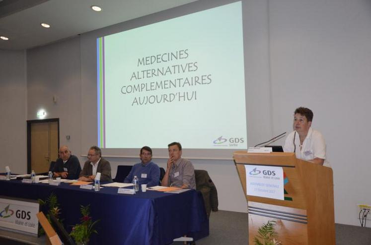 Le Dr Anne Crépeau, vétérinaire au GDS de la Sarthe, est intervenue mardi 17 octobre, à Angers.