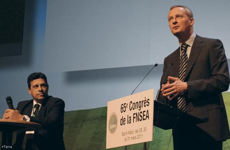 Le congrès de la FNSEA s’est déroulé du 29 au 31 mars à Saint-Malo. Le ministre Bruno Le Maire, présent le mercredi 30 mars, s’est montré ouvert aux attentes des agriculteurs.