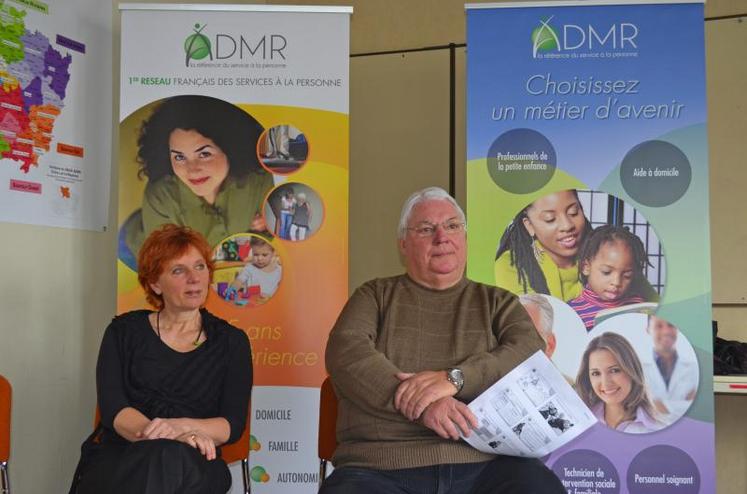 Valérie Hammentien, responsable formation et Michel Robert, vice-président de l'association ADMR Maine-et-Loire.