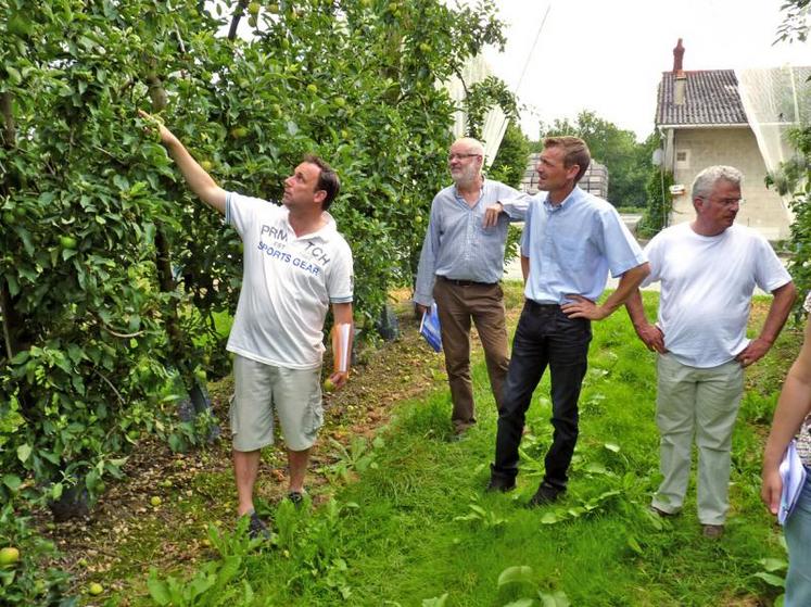 Richard Douaire, de Broc, prévoit de récolter 1 500 tonnes de pommes cette année contre 2 250 tonnes en 2011.