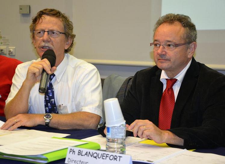 Didier Boisseleau, directeur de la DDPP (Direction départementale de la protection des populations) et Philippe Blanquefort, directeur du GDS.