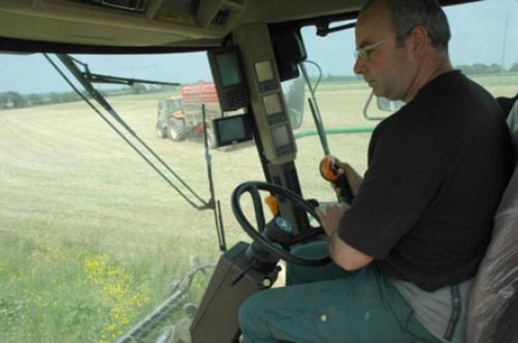 Sur une exploitation de Beaucouzé, la semaine dernière. L’ensileuse conduite par Patrick Bossé, salarié de la Cuma de Saint-Martin-du-Fouilloux, avance au rythme de 3 hectares 60  à l’heure. Dans le département, 37 ensileuses sont utilisées en Cuma.