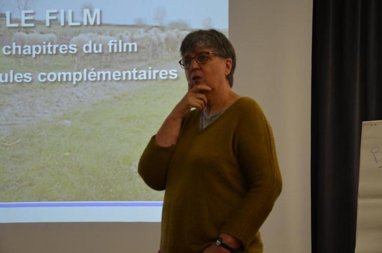 Tout au long de son intervention, l'ergonome Josiane Voisin a invité les agriculteurs présents à s'interroger sur leur organisation du travail.