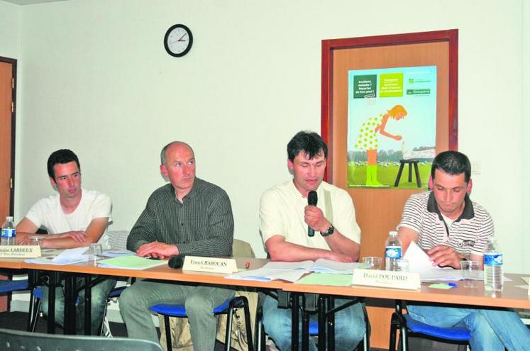 Antoine Lardeux (vice-président), Franck Rabouan (secrétaire), David Poupard (président), Vincent Philippeau (vice-président).