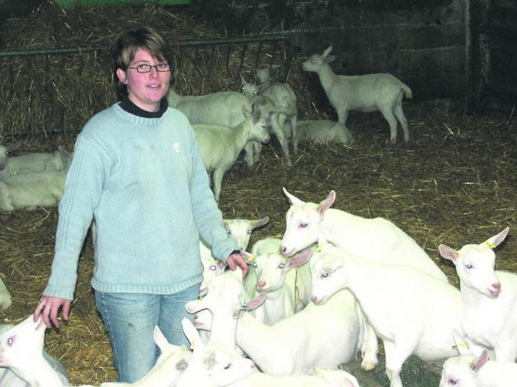 Élodie Lardeux s’est installée en 2007 à Aviré, en production de lait de chèvre