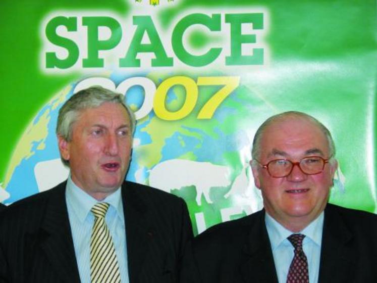 Jean-Michel Lemétayer, président du Space, a présenté le programme du salon 2007 en compagnie de Paul Kerdraon, commissaire général.