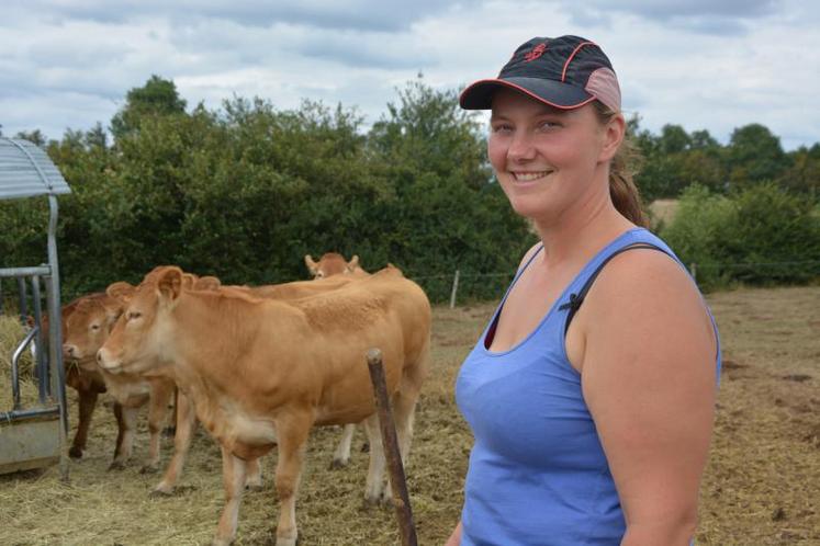 Perrine Sourice est à la tête d’un troupeau de limousines en naisseur-engraisseur, inscrit au Herd-book. Elle participe à Festi'élevage 2019.