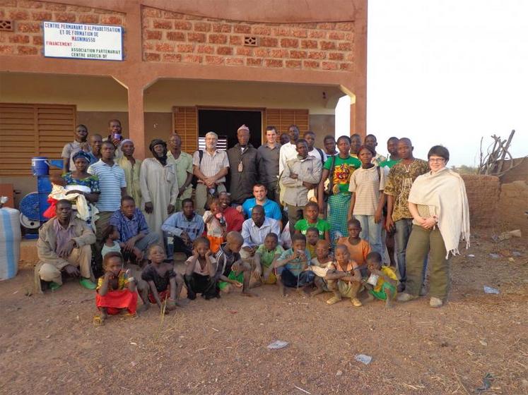 Avec les jeunes agriculteurs de Dédougou.