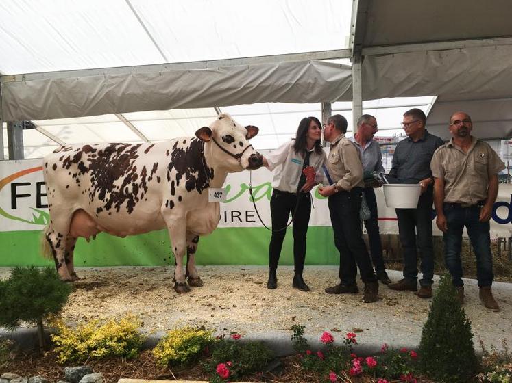 La remise du prix de grande championne, samedi à Festi'élevage.