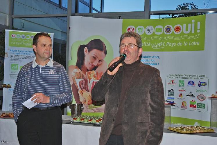 Claude Cochonneau, président de la Chambre régionale d’agriculture et Jean-François Cesbron, président de la Chambre départementale.