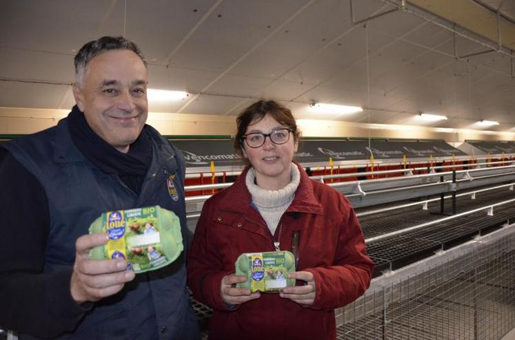 Yves de La Fouchardière, directeur général des Fermiers de Loué et Sandrine Marquis, agricultrice à Vernoil-le-Fourrier.