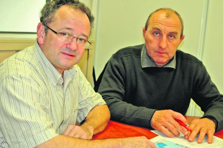De droite à gauche Jean-Claude Coste, président du GDS et Philippe Blanquefort, son directeur.