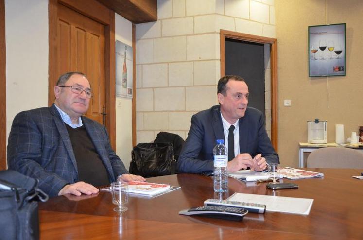 Pierre Aguilas, président du salon et Christian Groll du Parc expo d’Angers ont présenté la 28e édition du salon des vins de Loire.