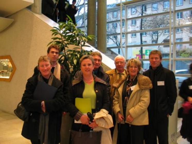 Une partie des représentants des employeurs de Maine-et-Loire : Thomas Ligavan (FDSEA), Michel Joubert (UHA), Jean-Claude Jaunault (CER), Pierre Beaujean (FDSEA), Claudine Oger (UHA), Anne Gautier (FDSEA), Martine Gendron (Aretar).