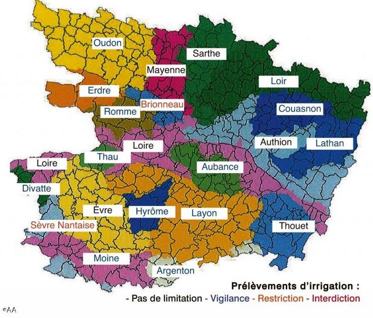 SITUATION DES BASSINS VERSANTS (Arrêté du 17 mai)