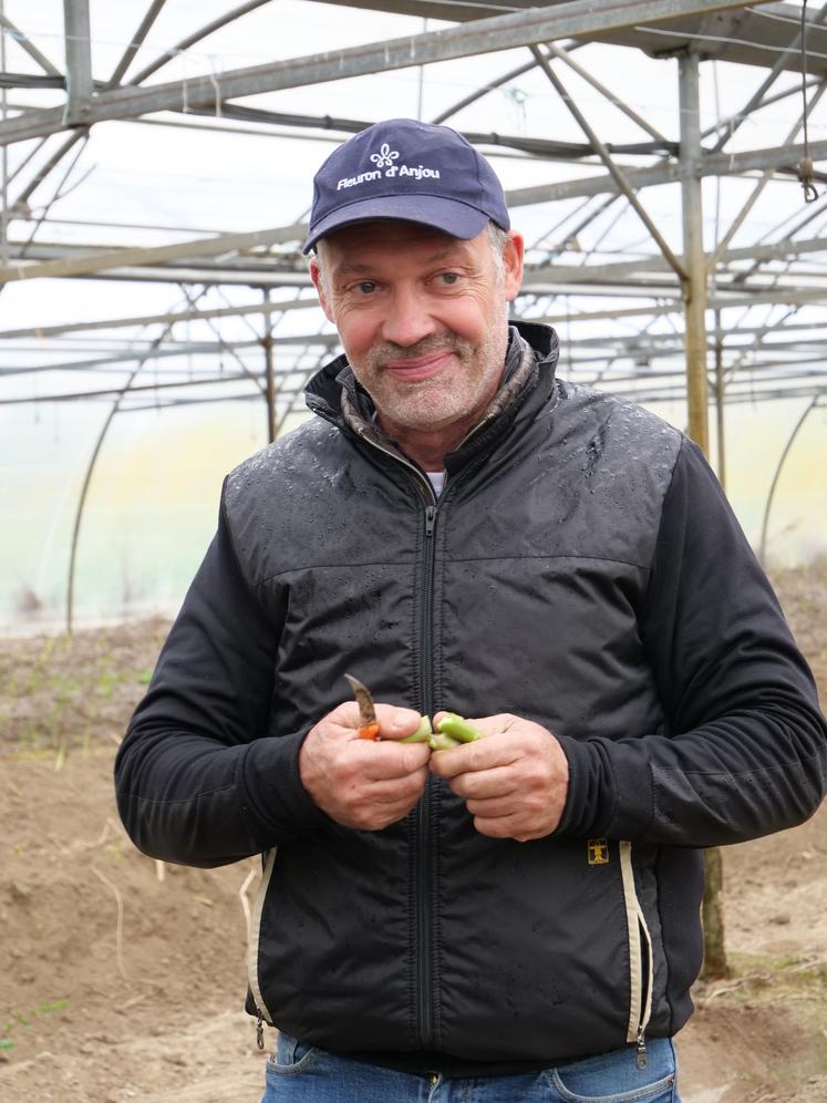 Guillaume Thomas produit 30 ha de légumes et des semences.