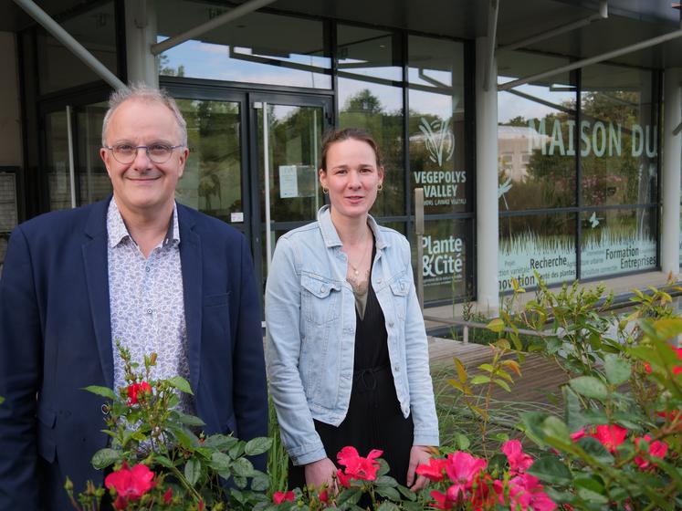 Gino Boismorin, directeur de Vegepolys Valley et Flavie Delattre, présidente, mercredi à Angers.