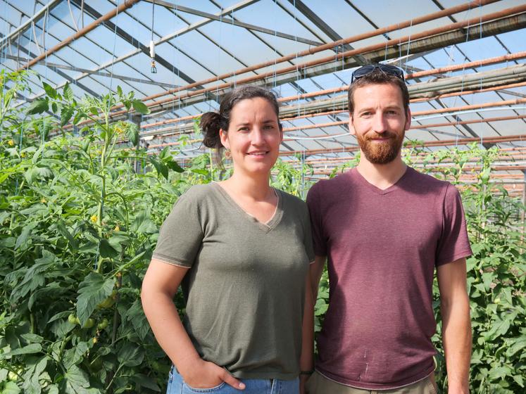 Virginie Boisseau et Mickaël Girard sont associés au sein du Gaec Terres de Gaïa.