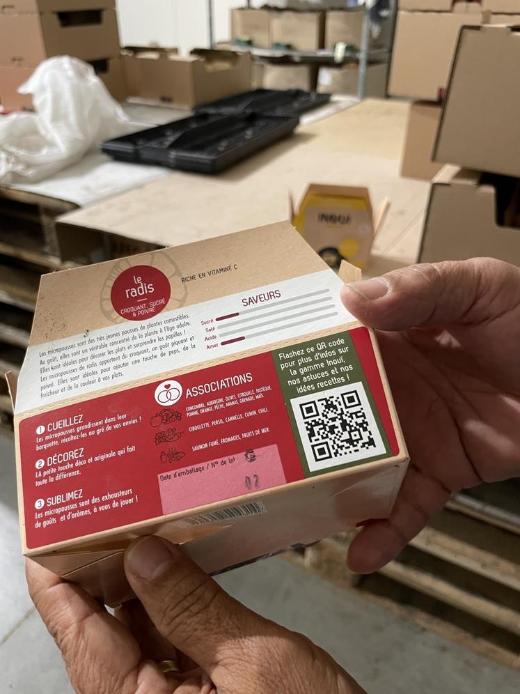 Sur le packaging des micropousses, le consommateur accèdera à des recettes via le QR code.