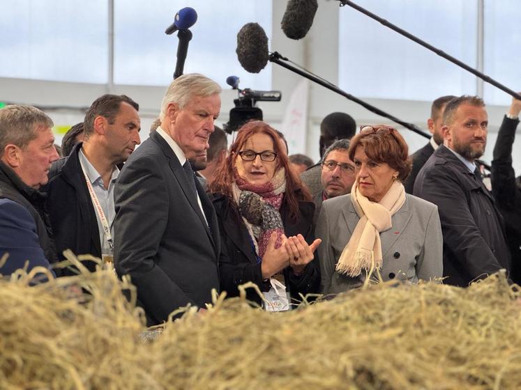 Michel Barnier et Annie Genevard ont visité le Sommet de l'élevage le 4 octobre 2024