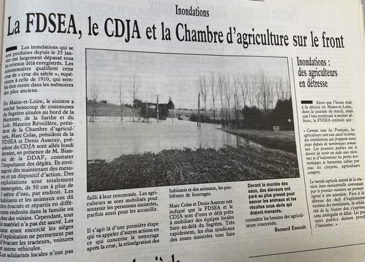 article publié le 3 février 1995 dans l'Anjou Agricole.