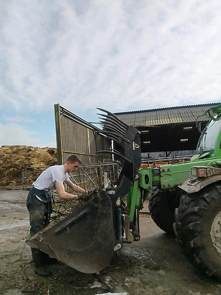 Maixent Donon dans sa ferme support, l'EARL Touchet-Martin (La Ferme de François) à Loire Authion.