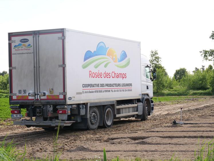 Le camion vient ramasser les palox plusieurs fois par jour chez les adhérents.