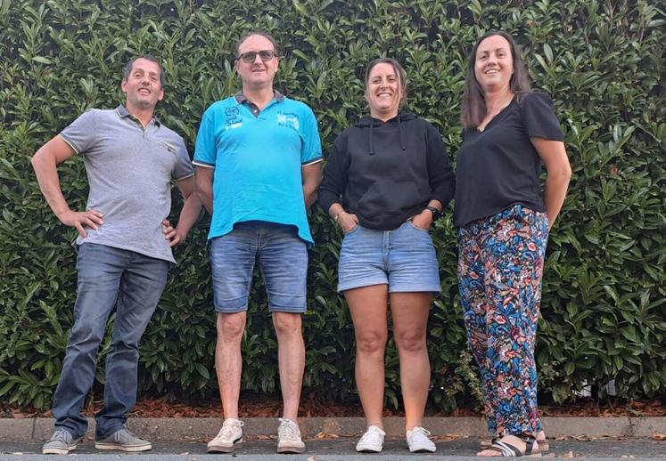 Xavier Hurteau, Yannick Caillaud (président), Emeline Briault et Florie Bergeon (animatrice).