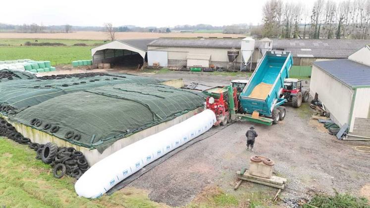 Chantier de broyage avec mise en boudin.