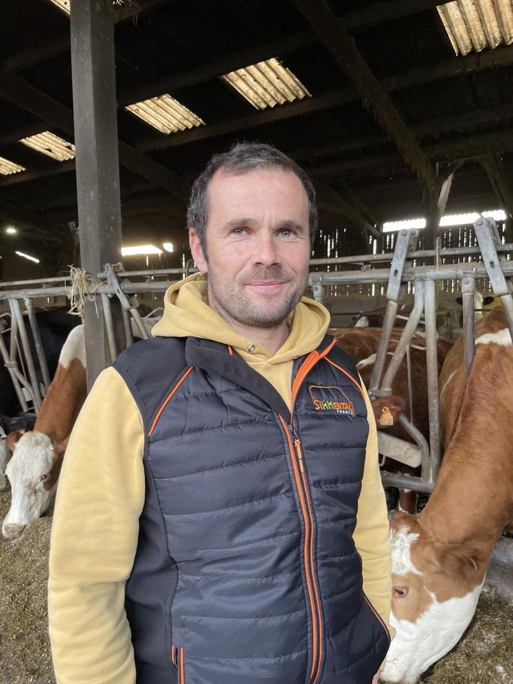 Aurélien Mahé, président du syndicat des éleveurs Simmental de l'Ouest.