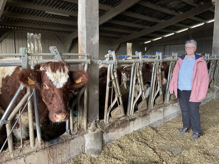 Le troupeau de Rouge des prés a toujours été présent sur l'exploitation. Aujourd'hui, il compte une trentaine de mères de la race locale.