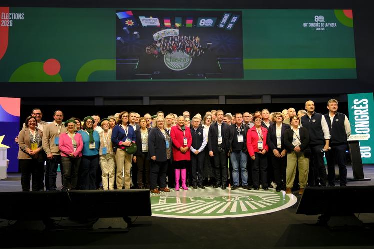 Congrès de la FNSEA à Caen le 1 avril 2026. Nouveau bureau de la FNSEA après l'élection 2026, avec 28 % de femmes
