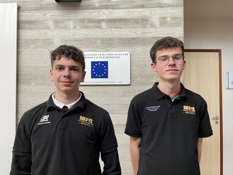 Gaspard Michaud et Kilian Courtin sont élèves en classe de 1ère CGEA à la MFR de Segré-en-Anjou bleu.