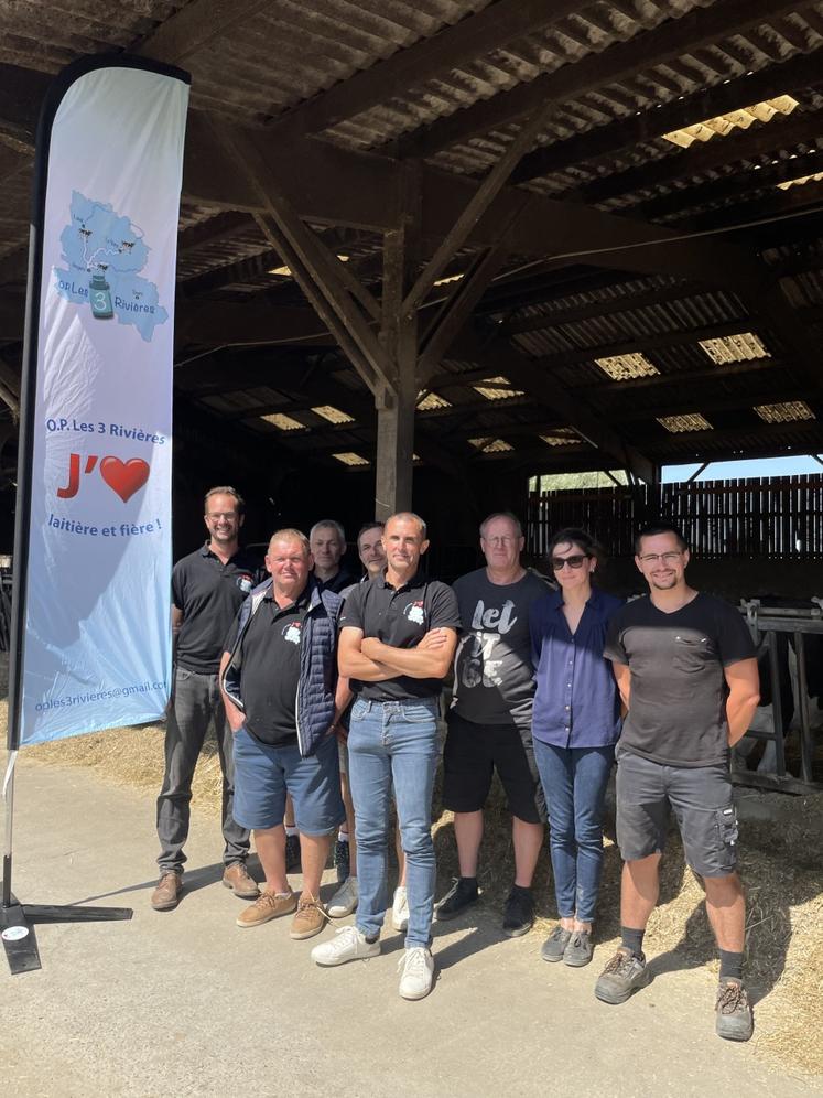 Christophe L'hirondel, animateur de l'OP des 3 Rivières, Christian Saudrais, Mickaël Cousin, Olivier Tournelle, Anthony Daubert, Didier Poirier, Mélanie Rabouan et Alexandre Proult.