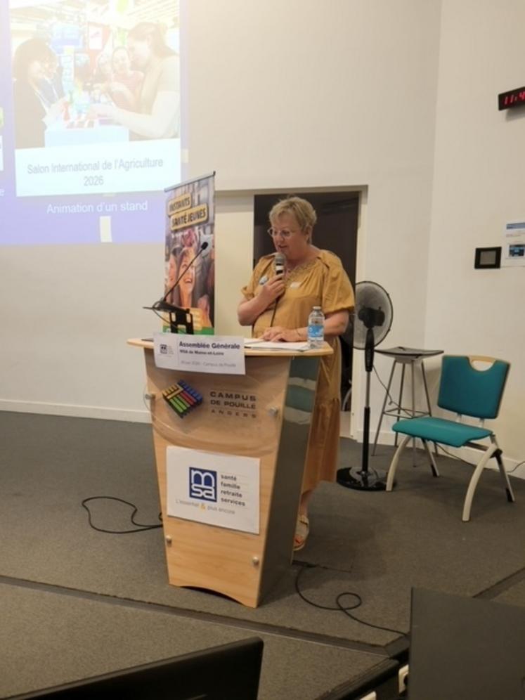 Anne Gautier, présidente de la MSA de Maine-et-Loire, est revenue sur les temps forts de l'année qui ont marqué la profession agricole.