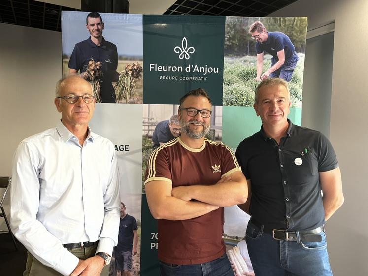 Bruno Gautier, président, Yohan Saulais, vice-président, et Christophe Février, directeur de la coopérative.