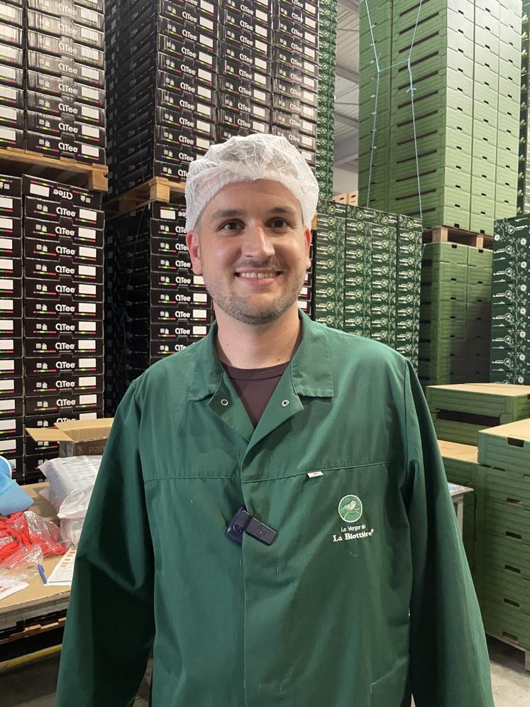 Benjamin Cailleau, responsable de la station fruitière.