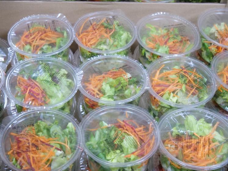 Les 4ème et 5ème gammes de légumes représentent 75% de l'activité de la coopérative qui produit 350 références de produits.