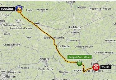 Une étape de 218 km dont une quarantaine de kilomètres en Maine-et-Loire.