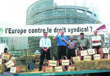 Le 16 mai, à Strasbourg, des délégations de la FNSEA, de JA, de la FNB et de la FNPL avaient porté aux députés européens plus de 1 000 signatures de soutien.