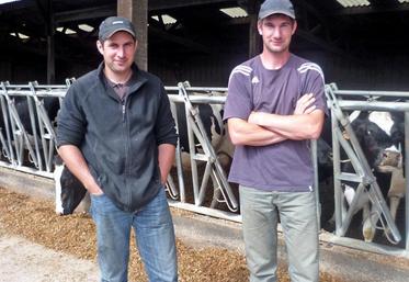 Les frères Delaunay, jeunes installés en Gaec production laitière dans la Mayenne.