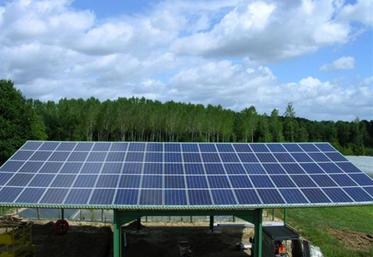 À la Lande-Chasles, les panneaux photovoltaïques intégrés sur la fumière (photo) et sur le bâtiment de gavage, produiront environ  40 000 kwh par an. Les deux sociétés concernées rattacheront bien les revenus aux bénéfices agricoles.