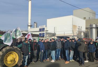 Jeudi 18 janvier, à l'appel de la FDSEA et des JA 49, des agriculteurs de tout le département se sont rassemblés devant l'usine Lactalis pour bloquer l'entrée des camions sur le site de Saint-Florent le Vieil.