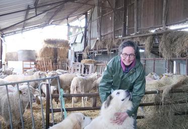 Elodie Taillandier (ici avec Rome et Valium) va bientôt pouvoir protéger plusieurs lots de moutons.