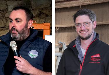 Anthony Ménard, secrétaire général de la FDSEA et Vincent Colineau, secrétaire général de Jeunes agriculteurs du Maine-et-Loire.