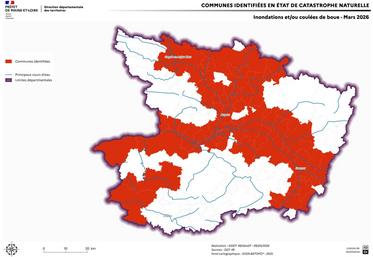 89 communes du Maine-et-Loire ont été reconnues en état de catastrophes naturelles suite aux inondations de février 2026.