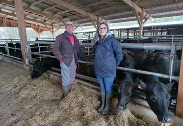 Le troupeau d'Angus de Jeannick et Alexia Cantin est hébergé dans le nouveau bâtiment depuis le 9 janvier 2026.