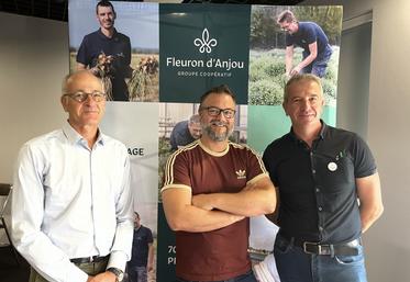 Bruno Gautier, président, Yohan Saulais, vice-président, et Christophe Février, directeur de la coopérative.