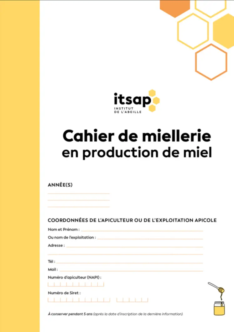 <em class="placeholder">Cahier de miellerie proposé par l’Itsap.</em>
